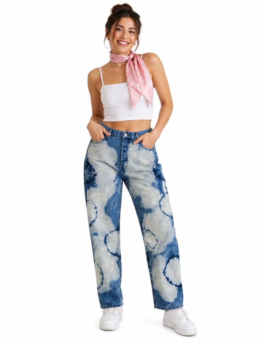 Juicy Couture Relaxed Fit Indigo Tie Dye Jeans